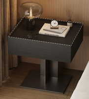 Nouvelle table de chevet en bois massif avec 2 tiroirs, style élégant et luxueux, meuble de rangement pour la maison, style simple