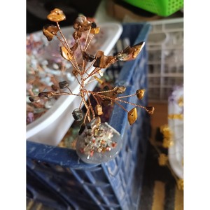 คริสตัลต้นไม้ประดับอเมทิสต์ลวดทองแดงทำด้วยมือตกแต่งบ้านเครื่องประดับฮวงจุ้ยสูง 8 ซม. กว้าง 5 ซม. - Product Image 2