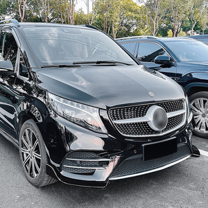 Mercedes-Benz V-Class W447 V260 AMG Line Front Corner Deflector Piano Black Carbon Fiber Texture Adhesive Weather Shield - Product Image 3