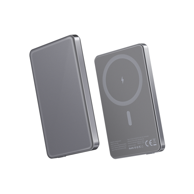 Factory Wholesale 5000mAh ROHS Qi2 Magnetic Power Bank High Capacity 18W/15W Type C Quick Charging Portable Wireless Charger for