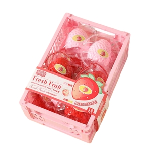 CHENXI 2025 Nuevo Diseño Fresa TPR Juguetes Blandos 5.5x5.5cm 73g Alivio del Estrés Simulación Fruta Taba Mochi Colgante de Bolsa para Apretar - Product Image 2