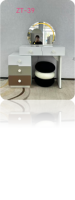 Coiffeuse moderne à miroir LED avec armoires de rangement et tiroirs, ensemble de table de maquillage avec tabouret pour chambre à coucher, vente en gros