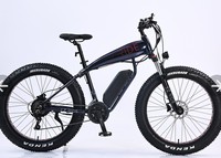 Vélo électrique de neige 26 pouces avec moteur arrière, batterie lithium, cadre en alliage d'aluminium, freins à double disque, pneus Shark Fat – Vélo adulte