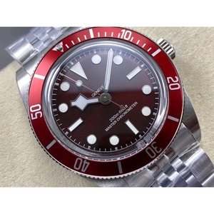 Reloj Mecánico de Buceo Digital a Prueba de Agua de Súper Calidad, Caja de Cerámica de 39 mm, Correa de Acero Inoxidable, Jubilee Rojo - Product Image 1