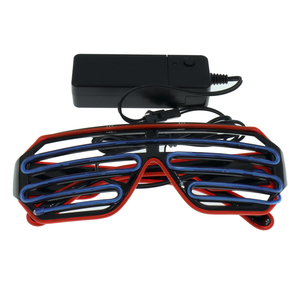 Occhiali EL Wire di Alta Qualità, Occhiali Neon Lampeggianti LED per Feste a Tema Anni '80, EDM, RB03 - Product Image 4