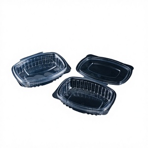 Disposable PET Clear <b>Plastic</b> <b>Containers</b> with Lids <b>Food</b> Grade Salad Boxes for Sandwich Potato Chips & Sugar - Product Image 3