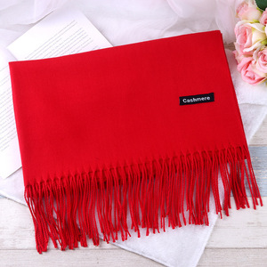 Moda Inverno Morbido Pashmina Sciarpa Delle Signore <span class=keywords><strong>Sciarpe</strong></span> Scialli Elegante Caldo del Commercio All'ingrosso Su Ordinazione Nappa Pianura Sciarpa di Cachemire Delle Donne - Product Image 2