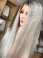 Perruque en cheveux humains SHY HD Lace Front sans colle, lisse et soyeuse, couleur blond clair, avec ligne de cheveux naturelle pour femmes