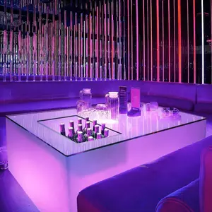 Светодиодная мебель, продвижение клуба, простой Ресторан, чай, светящийся светодиодный барный стол с ведром для льда