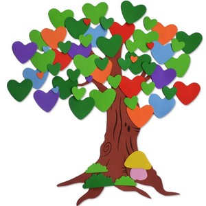 Stickers muraux d'arbre Non toxique bricolage amovible interactif coloré EVA décoration murale <span class=keywords><strong>pour</strong></span> chambre d'enfants salle de classe <span class=keywords><strong>maternelle</strong></span> - Product Image 5