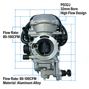Carburador de Repuesto para <span class=keywords><strong>Honda</strong></span> TRX650 <span class=keywords><strong>Rincon</strong></span> <span class=keywords><strong>650</strong></span> FA/FGA 2003-2005 ATV - 16100-HN8-013 PD32J Pieza de Sistema de Combustible de Alta Calidad - Product Image 3