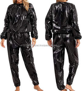 Venta al por mayor caliente Sauna traje para hombres mujeres pérdida de peso Sauna sudor traje ejercicio adelgazamiento gimnasio Fitness entrenamiento pesado Sauna traje - Product Image 4
