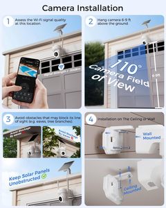 Cámara de Seguridad para Exteriores de Doble Lente y 6MP, Alimentada por Energía Solar, con 4 Canales, Base Doméstica, Almacenamiento Local y Gran Angular - Product Image 6