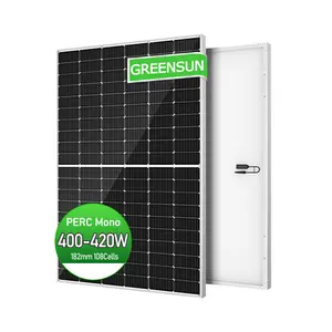 Schwarzes Photovoltaik-Solar panel 400 WATT 410W 415W 420W PERC Mono kristalline Photovoltaik Silber rahmen Solar panel Fabrik preis