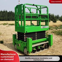 Table élévatrice sur chenilles électrique à commande hydraulique Berui BRKC4-M, capacité de charge 230 kg, hauteur de travail 3,9 m, acier