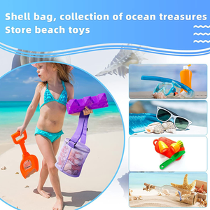 Bolsa de malla <span class=keywords><strong>para</strong></span> playa, bolsa de almacenamiento plegable grande, almacenamiento de malla portátil y transpirable <span class=keywords><strong>para</strong></span> niños, recolección de conchas, viajes al aire libre, 1 ud. - Product Image 2