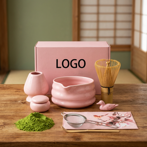 Kit de Matcha Rose en Stock – Cérémonie du Thé Japonaise – Bol à Matcha en Porcelaine Chawan – Fouet en Bambou Doré/Foncé Biologique – Ensemble Écologique - Product Image 3