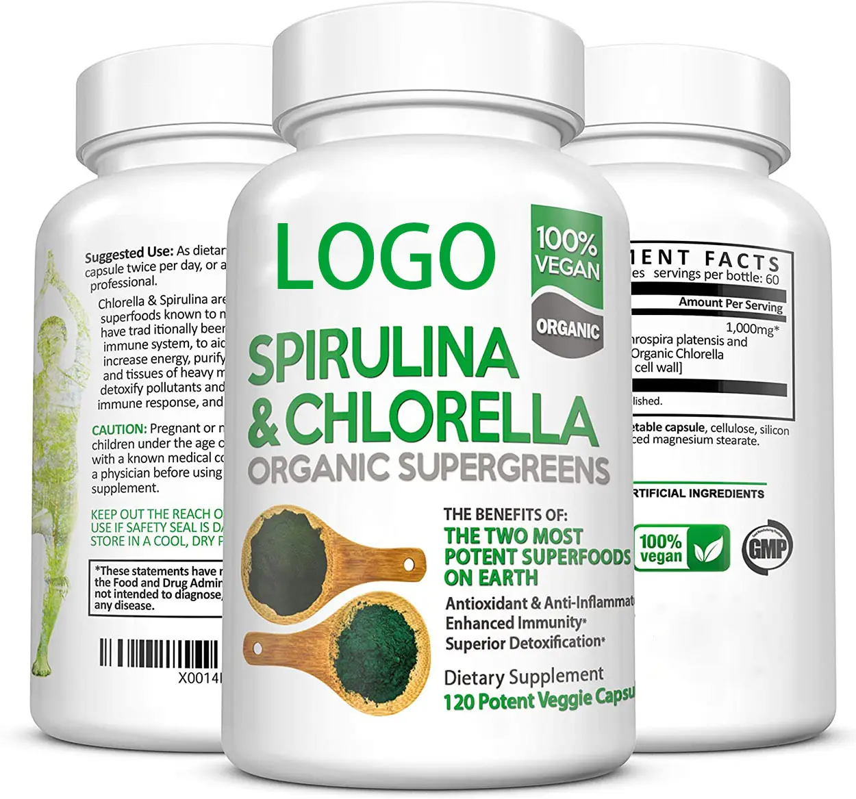 hot sale OEM chlorophyll spirulina capsule superfood potent organic vegan enhance immunity chlorophyll capsule