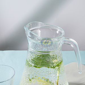 1200ml 1.2 litro e 200Ml tazze di vetro elegante intrattenimento Design brocca di vetro acqua <span class=keywords><strong>Set</strong></span> - Product Image 4