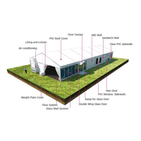 Tente de réception pliable TENTCHO en aluminium sur mesure, grande tente de mariage transparente pour événements extérieurs 10M X 20M