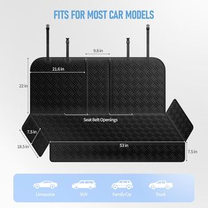 غطاء مقعد سيارة للكلاب من أكسفورد 600D قابل للغسل ومضاد للانزلاق وصديق للبيئة ومقاوم للخدش ومضاد للماء باللون الأسود - Product Image 3