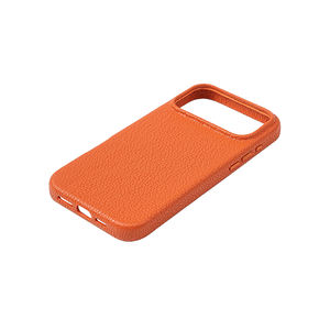 Étui de téléphone de luxe en cuir véritable pleine fleur grainé de vachette, antichoc magnétique, design professionnel, faible MOQ pour 17 Pro Max - Product Image 5