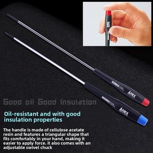 ชุดไขควงความแม่นยำสูงนำเข้าจากญี่ปุ่น <span class=keywords><strong>ANEX</strong></span> ยี่ห้อ Anli Shi สำหรับกล้อง แล็ปท็อป <span class=keywords><strong>ไขควง</strong></span>ปากแฉก ปากแบน คีมขนาดเล็ก หุ้มฉนวน แม่เหล็ก - Product Image 3