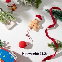 Jouet interactif pour chat avec clochette, baguette de chat et éléments de Noël (Père Noël, rennes) – Cadeau créatif transfrontalier