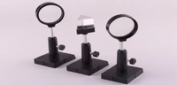Produits d'enseignement de la physique pour le collège : Ensemble de miroirs plats avec support, prisme à lentille haute et support de miroir, pour lentilles concaves et convexes, Kit scientifique scolaire