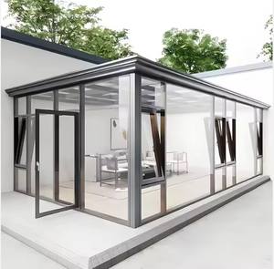 Andexin Salon de soleil de style moderne <span class=keywords><strong>Solarium</strong></span> à cadre en aluminium <span class=keywords><strong>Prix</strong></span> de gros Véranda préfabriquée en verre pour <span class=keywords><strong>4</strong></span> saisons - Product Image 4