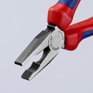 KNIPEX - 03 02 200 SB Pince combinée noire atramentisée, tête polie, poignées avec gaines multi-composants - Product Image 2