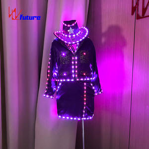 Vente chaude en gros Costume en denim occidental à LED Vêtements de performance lumineux pour les concerts, les rodéos, les soirées - Product Image 4