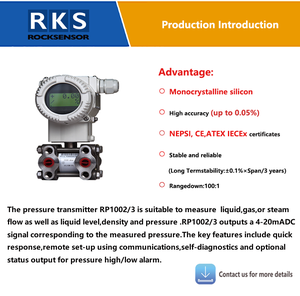 Trasmettitore di Pressione Differenziale di Alta Qualità EXd IECEX con Diaframma Placcato Oro 0.05% 0.075% 0.1% 4-20mA per Aria/Liquidi/Gas Sil - Product Image 2