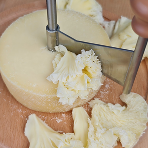 Junqin cầm tay bằng gỗ quay pho mát vắt tay cắt Slicer máy thực phẩm nhà máy thép không gỉ thân thiện với môi sô cô la bơ không - Product Image 5