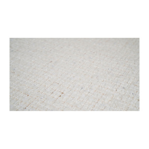 Tela Tweed de Primera Calidad Hecha en Corea, Cálida, Color Marfil, Textura Bouclé Plateada y Dorada, Textil Tejido Personalizado OEM y ODM - Product Image 2