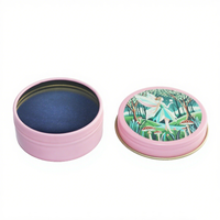 Vente en gros de boîtes à bougies rondes en tôle rose sans soudure de 2 oz, 4 oz, 6 oz, 8 oz avec impression offset pour l'emballage