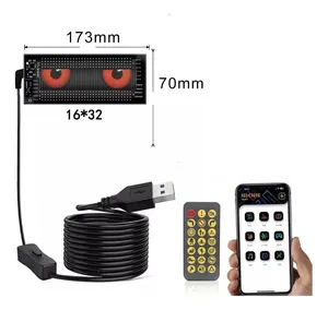 Neon Ma Trận Linh Hoạt Nháy Mắt Nhấp Nháy Sửa Đổi Màn Hình Thực Tế Ma Thuật Tinh Thần Vòng Năng Động <span class=keywords><strong>LED</strong></span> Xe Ma Quỷ Ánh Sáng Mắt Cho Xe Tải - Product Image 3