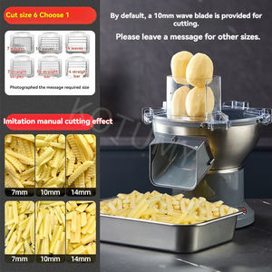 Pemotong Wortel, Pemotong Kentang Komersial, Pemotong Sayuran Multifungsi Elektrik, Pemotong Dadu Kecil, Irisan, dan Serutan - Product Image 5