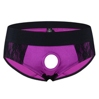 6 tailles différentes de culottes sans entrejambe avec anneau en O, lingerie sexy ouverte à l'entrejambe pour lesbiennes