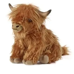 Juguete de Peluche Personalizado de Vaca de las Tierras Altas de 9 Pulgadas, Estilo Natural - Product Image 1