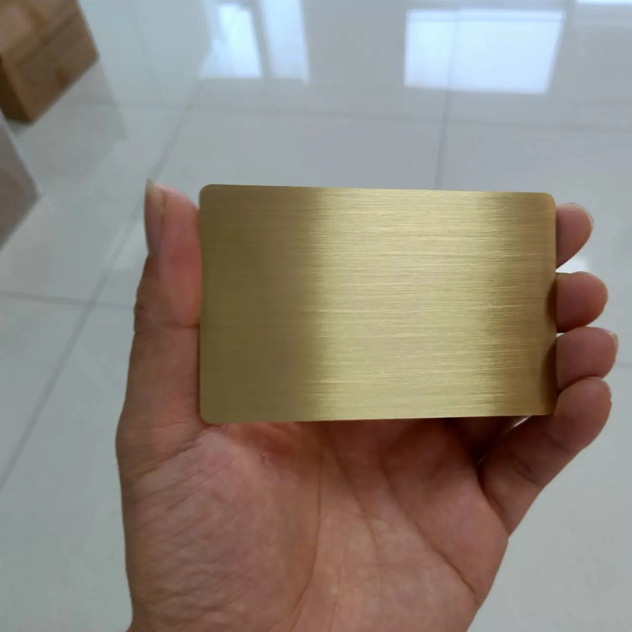 Popular RFID Brushed Gold Metal And Plastic Combination Nfc 213 Diy Blank And Customized Digital Business Card