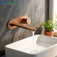 Robinet de lavabo encastré monocommande Watersino pour montage sur comptoir, laiton mat brossé