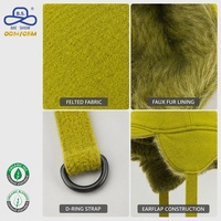 Gorro de Invierno con Orejeras de Tela Aterciopelada y Forro de Piel Sintética, Diseño Trapper, OEM ODM, Logotipo Personalizado, Pedidos al por Mayor, Venta al por Mayor de Fábrica