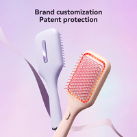 Nouveau Design Airbag Huile Vibration Distributeur D'huile Peigne Airbag Liquide Guide Peigne Cuir Chevelu Masseur Paddle Brosse Applicateur Peigne