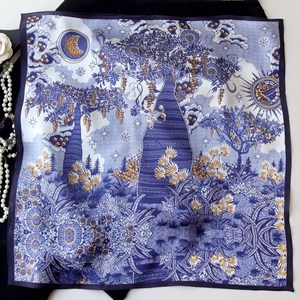 Foulard quadrato da <span class=keywords><strong>donna</strong></span> in seta di gelso 100% personalizzato da 14 MM, con stampa floreale, utilizzabile come bandana, accessorio <span class=keywords><strong>per</strong></span> <span class=keywords><strong>capelli</strong></span> o fascia <span class=keywords><strong>per</strong></span> la testa - Product Image 1