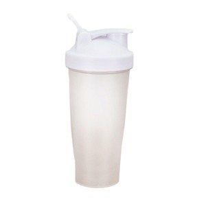 Botella mezcladora de proteínas de 600 ml con asa y escala de medición para ejercicios de fitness, vaso de plástico reutilizable, color negro - Product Image 4
