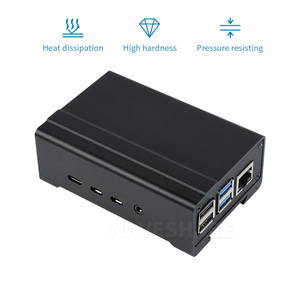 Waveshare PI4-CASE-DIN-RAIL-A-SKU-21177, Caixa de Alumínio para <span class=keywords><strong>Raspberry</strong></span> <span class=keywords><strong>Pi</strong></span> <span class=keywords><strong>4</strong></span>, com Ventoinha de Resfriamento e Dissipador de Calor - Product Image 5