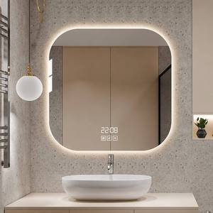 Miroir <span class=keywords><strong>LED</strong></span> intelligent sans cadre CF Square, fonctionnalités personnalisables en option, taille personnalisée 50-100 cm, miroir mural pour salle de bain <span class=keywords><strong>avec</strong></span> éclairage - Product Image 3