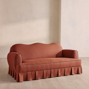 Sofá de Tres Plazas de Estilo Nórdico Minimalista, Tamaño Personalizable, Sofá de Tela de Lino para Sala de Estar, Apto para Apartamentos y Hoteles - Product Image 2