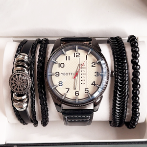 Set <span class=keywords><strong>di</strong></span> orologi da <span class=keywords><strong>uomo</strong></span> <span class=keywords><strong>di</strong></span> <span class=keywords><strong>marca</strong></span> popolare regalo per lui Fashion Business Big case orologio al quarzo Set Montre Femme - Product Image 2